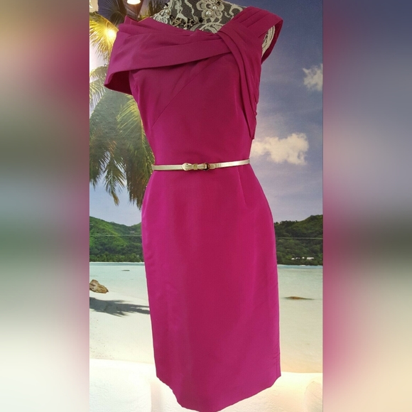 *$3000 OSCAR DE LA RENTA STUNNING RUNWAY PINK SILK DRESS GOWN US 6 - Picture 3 of 13